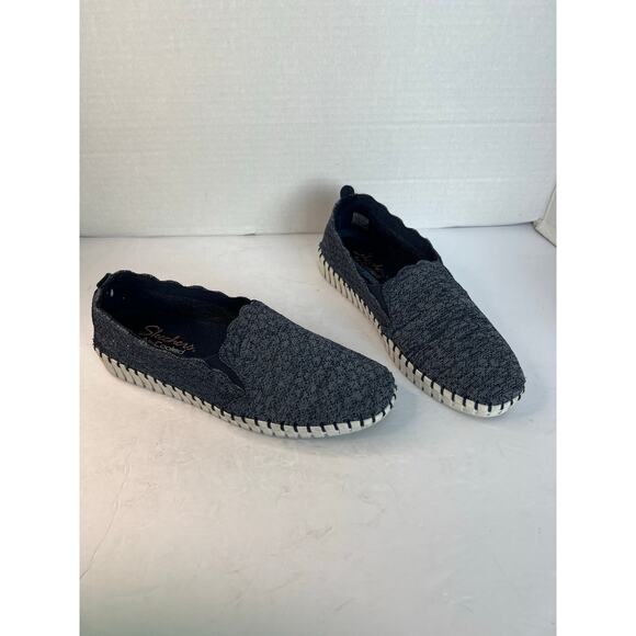 Skechers Navy Air Cooled Memory Foam Comfort Slip On Shoes Size 8.5 - Picture 2 of 10